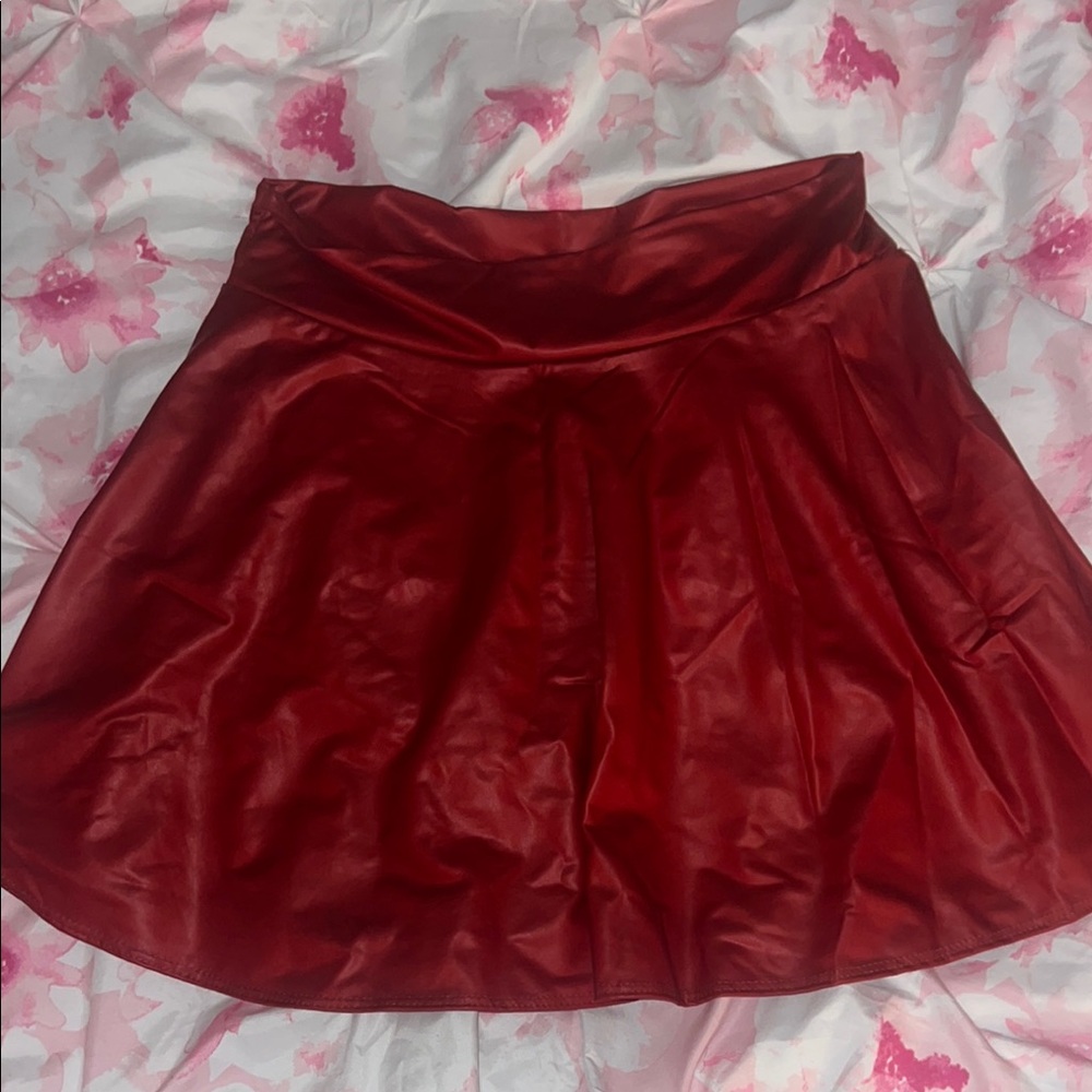 Rainbow Red Skater Mini Skirt Cocktail